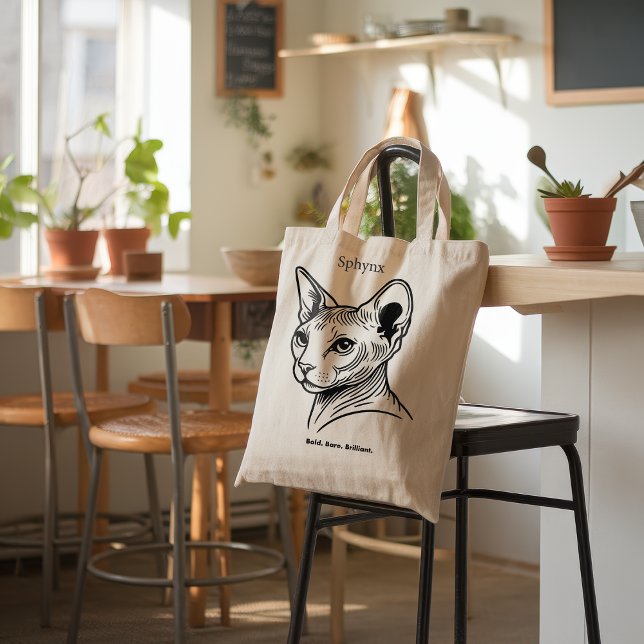Bolsa Tote Sphynx Cat Portrait (Criador carregado)
