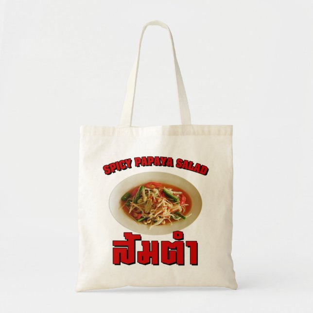 Bolsa Tote Spicy Papaya Salad [Som Tam] ... Comida tailandesa (Frente)