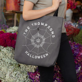 Bolsa Tote Spider Spooky na aranha personalizada na Web