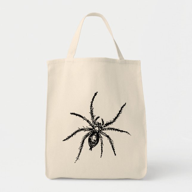 Bolsa Tote Spider Spooky para o Halloween (Frente)