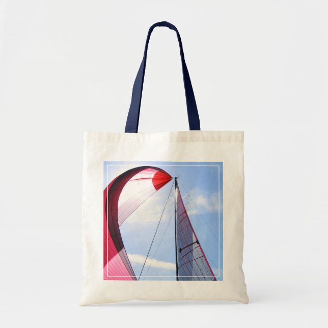 Bolsa Tote Spinnaker vermelho com Sun (Frente)