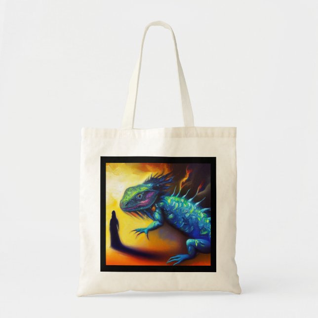 Bolsa Tote Spirit Animal Lizard 3 (Frente)