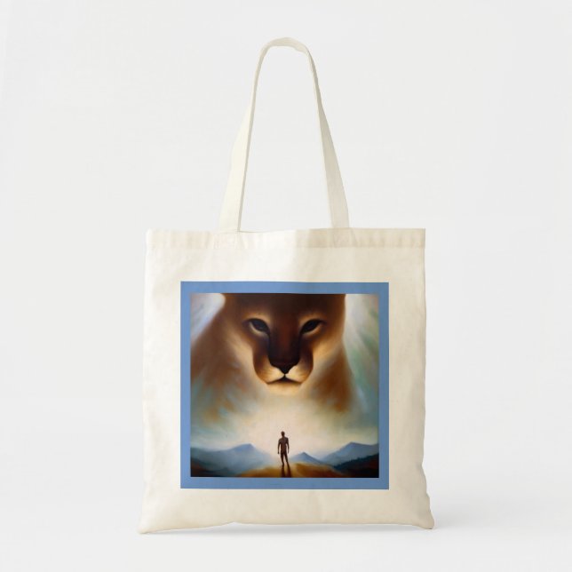 Bolsa Tote Spirit Animal Mountain Lion 2 (Frente)