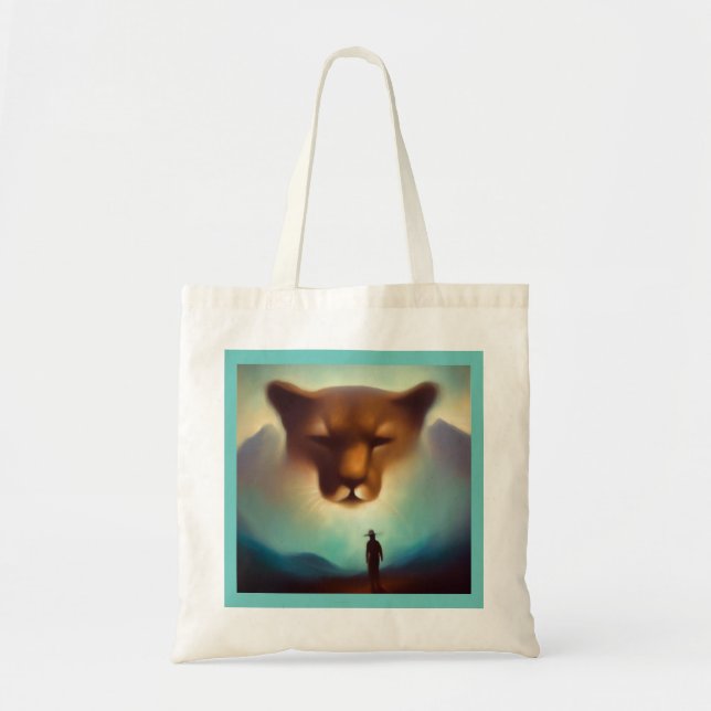 Bolsa Tote Spirit Animal Mountain Lion 3 (Frente)