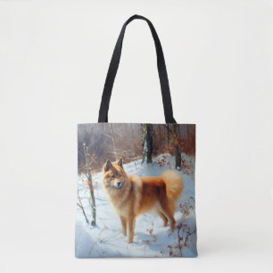 Bolsa Tote Spitz Finlandês Deixou Neve Natal