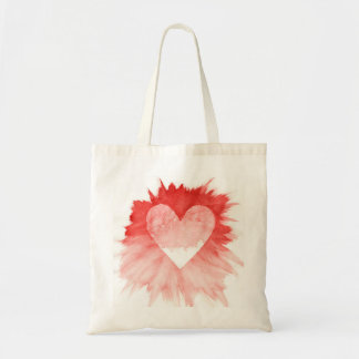 Bolsa Tote Splash de Aquarela Vermelha Abstrata Co
