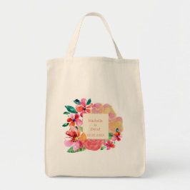 Bolsa Tote Splash Floral Tropical do Havaí Personalizado