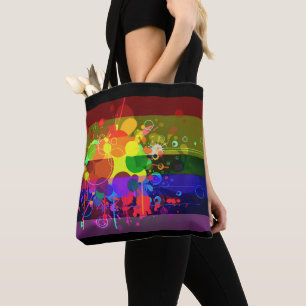 Bolsa Tote Splash Paint Design Lads Bag