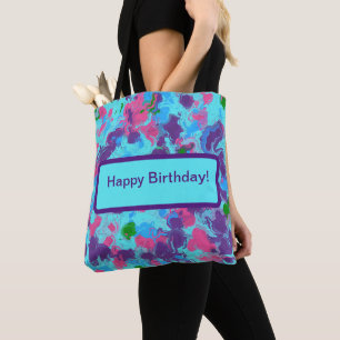 Bolsa Tote Splatter de Abstrato de Mermaid