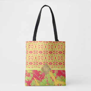 Bolsa Tote Splatter de pintura brilhante tropical