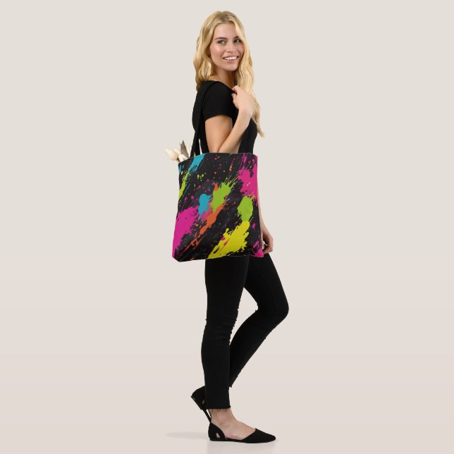 Bolsa Tote Splatter retrorreflector de cores neon (No(a) Modelo)