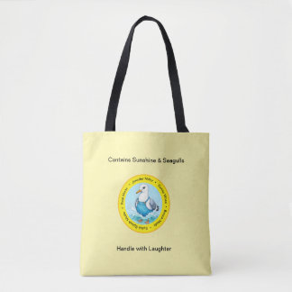 Bolsa Tote Splish Splash divertido verão Gaivota férias