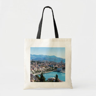 Bolsa Tote Split city seafront aerial view, Dalmatia, Croatia
