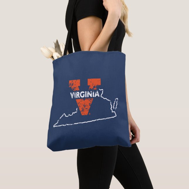 Bolsa Tote Split V Virginia State Love (Close Up)