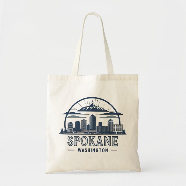 Bolsa Tote Spokane Washington DC Skyline (Frente)