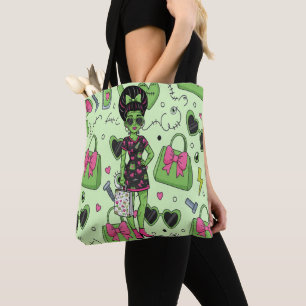 Bolsa Tote Spookie Frankenstein, Monstro Cérebro Para O Hallo