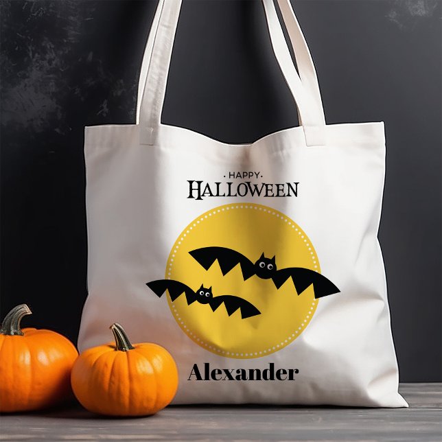 Bolsa Tote Spooky Bats Halloween (Criador carregado)