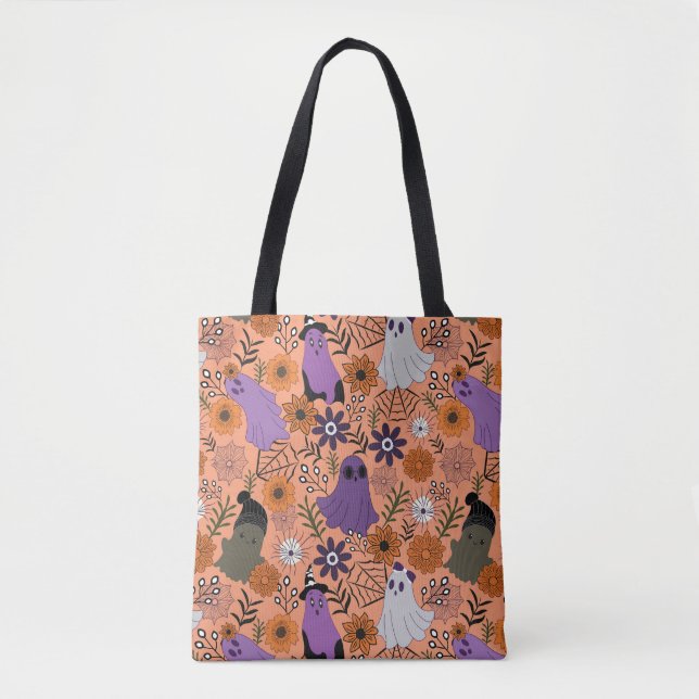Bolsa Tote Spooky floral (Frente)