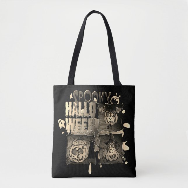 Bolsa Tote Spooky Halloween (Frente)