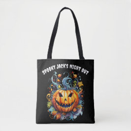 Bolsa Tote Spooky Jack-O-Lantern