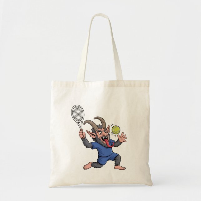 Bolsa Tote Spooky Krampus Tocando Tênis Natal (Frente)