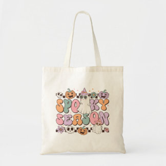 Bolsa Tote Spooky Season Cute Ghost Retro Halloween