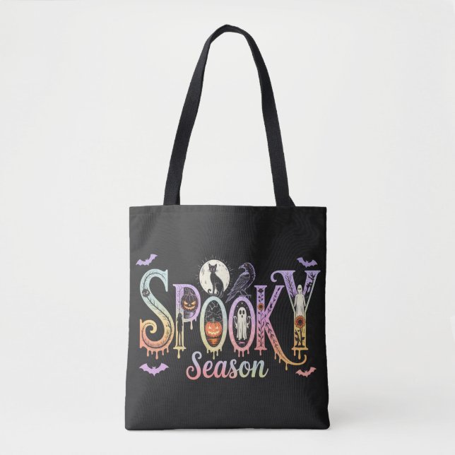 Bolsa Tote Spooky Season Iridescente Halloween (Frente)