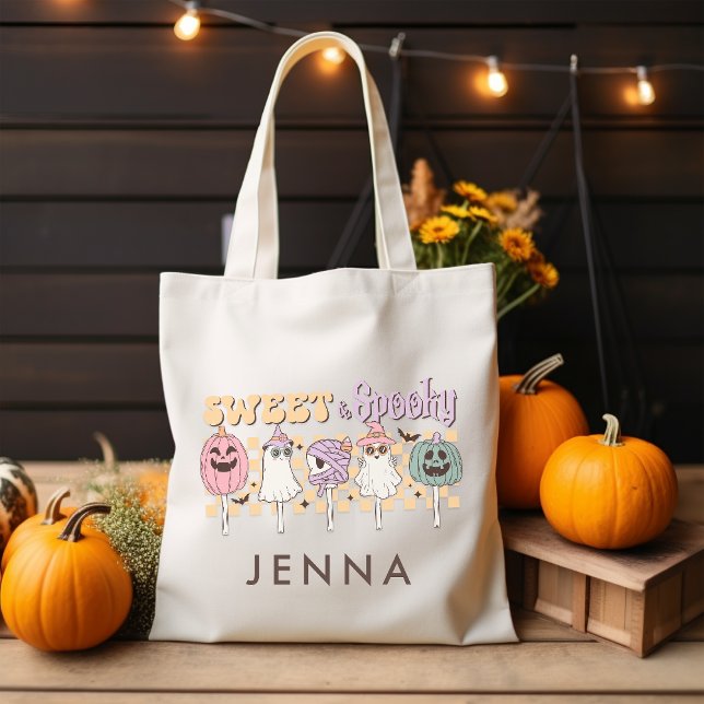 Bolsa Tote Spooky Season Retro Groovy (Criador carregado)