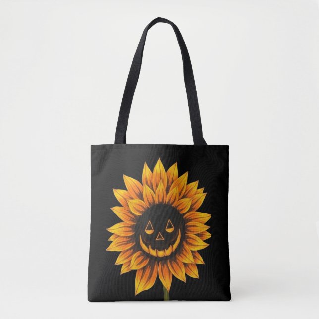Bolsa Tote Spooky Sunflower Smile  (Frente)