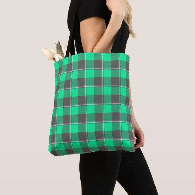 Bolsa Tote Spring Green and Finlandia Plaid (Close Up)