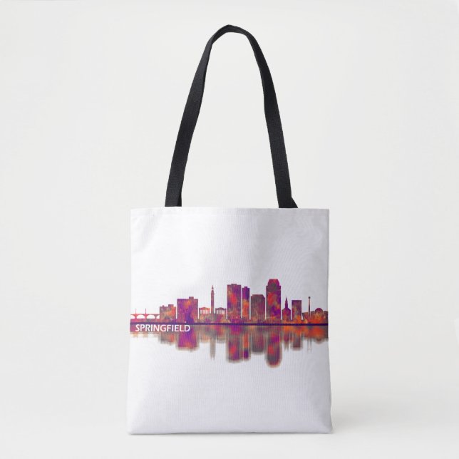 Bolsa Tote Springfield Massachusetts Skyline (Frente)