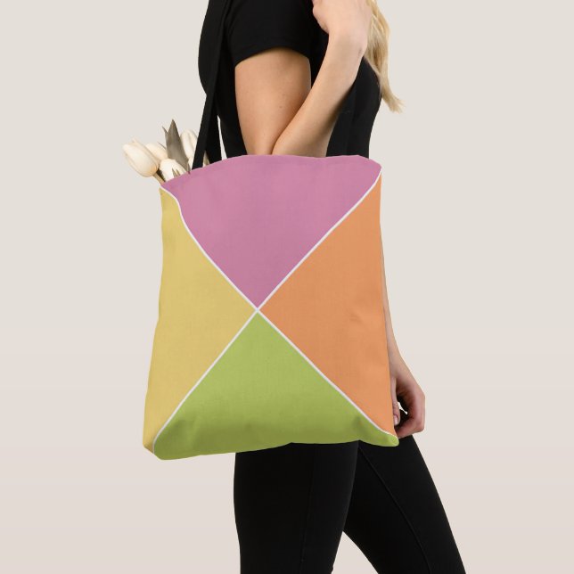 Bolsa Tote Springtime Sherbet Argyle (Close Up)