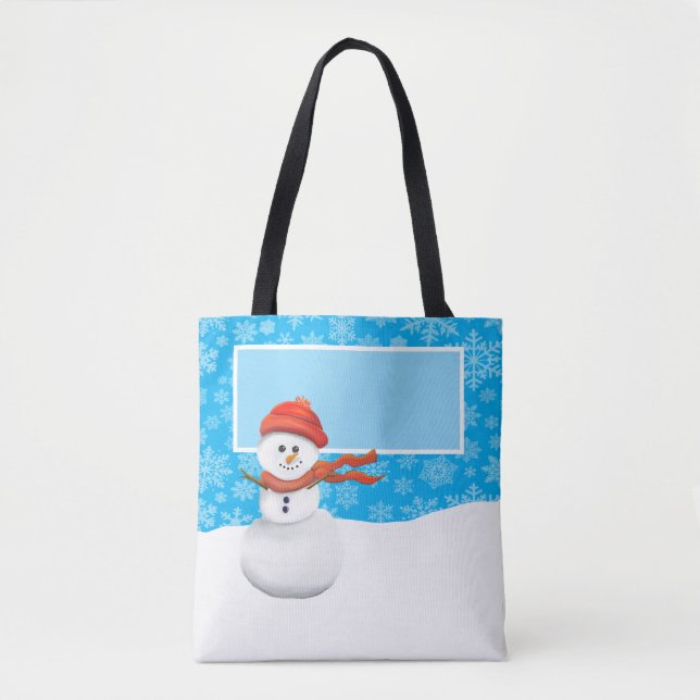 Bolsa Tote Sr. Boneco de Neve (Frente)