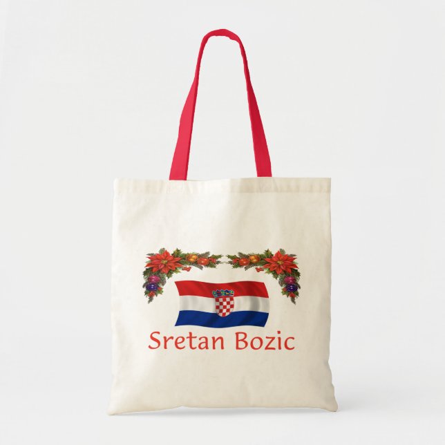 Bolsa Tote Sretan croata Bozic (Feliz Natal) (Frente)