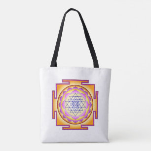 Bolsa Tote Sri Yantra Chakra Shiva Shakti Navayoni Deusa
