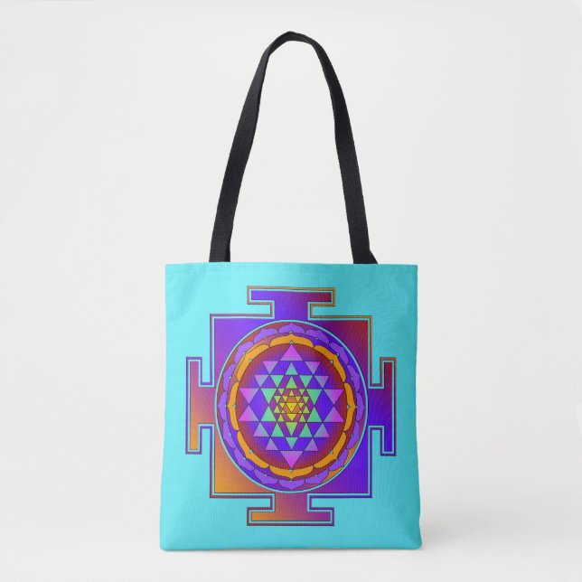 Bolsa Tote sri yantra e seu backgr. & ideias (Frente)