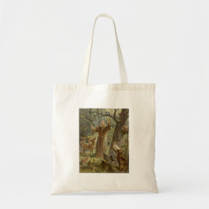 Bolsa Tote St Francis de Assisi cercou por animais