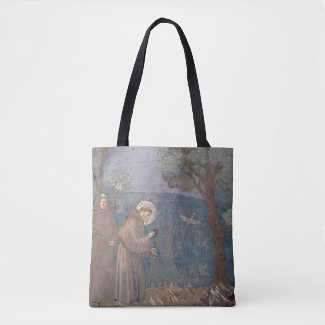 Bolsa Tote St Francis que Preaching aos pássaros, 1297-99 (Frente)