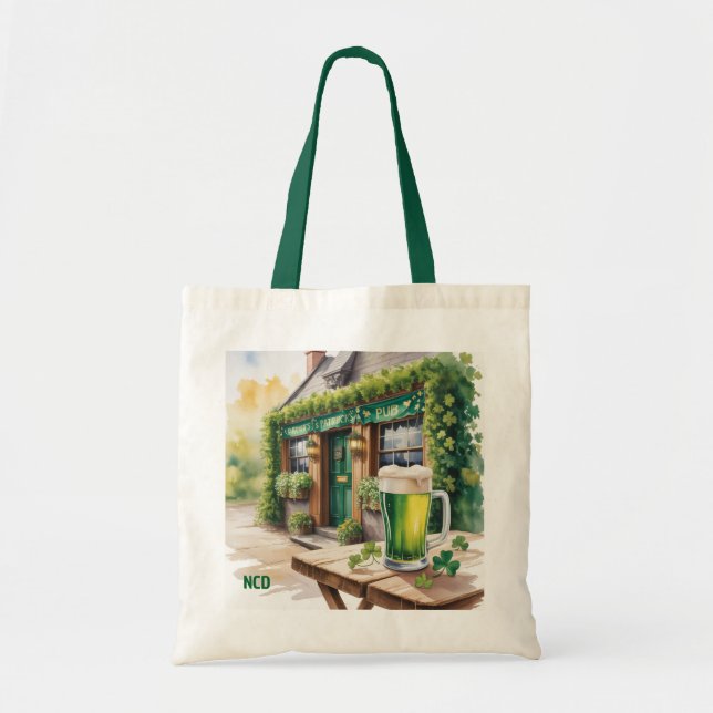 Bolsa Tote St Patrick’s Day Bar Pub Party Personalized (Frente)