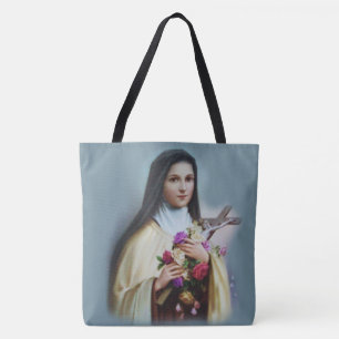 Bolsa Tote St. Therese da criança Jesus pouca flor