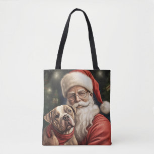 Bolsa Tote Staffordshire Americana no Natal do Papai Noel