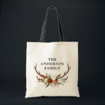 Bolsa Tote stag aquosa terracotta floral elegante moderno<br><div class="desc">Moderno elegante e tradicional encenação rústica escrita floral moderna e bonita festa favorita o saco de presentes. Parte de uma coleção elegante natural,  aterracota,  preta e sensual.</div>