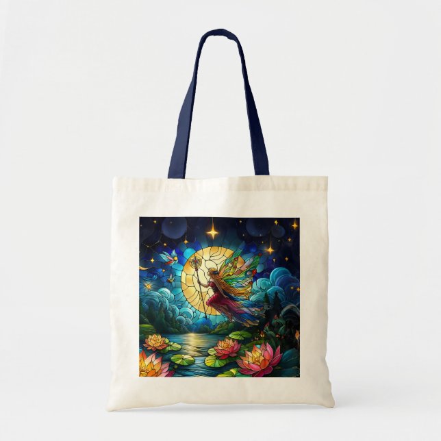Bolsa Tote Stained Glass Moonlight Flight Fairy  (Frente)