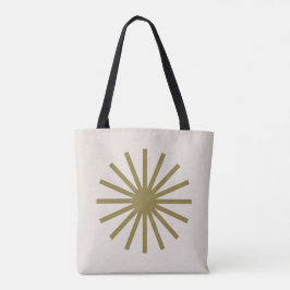 Bolsa Tote Starburst Dourado e Linen White