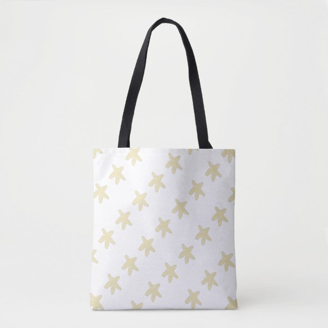 Bolsa Tote Starfish Beachy Stars Viagem Acessório Bag (Frente)