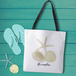 Bolsa Tote Starfish e conchas marinhas