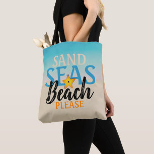 Bolsa Tote Starfish Sand Seas Beach