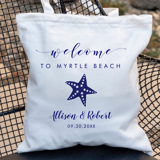 Bolsa Tote Starfish Weding Bag for Beach, Marinho Blue (Criador carregado)