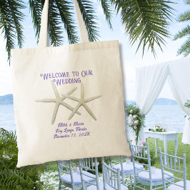 Bolsa Tote Starfish Weding Welcome Guests Hotel Bag