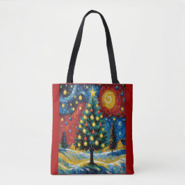 Bolsa Tote Starry Christmas Night